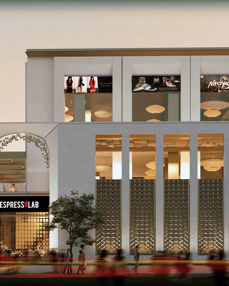 Lumina Mall — entrance arcade with brand storefronts